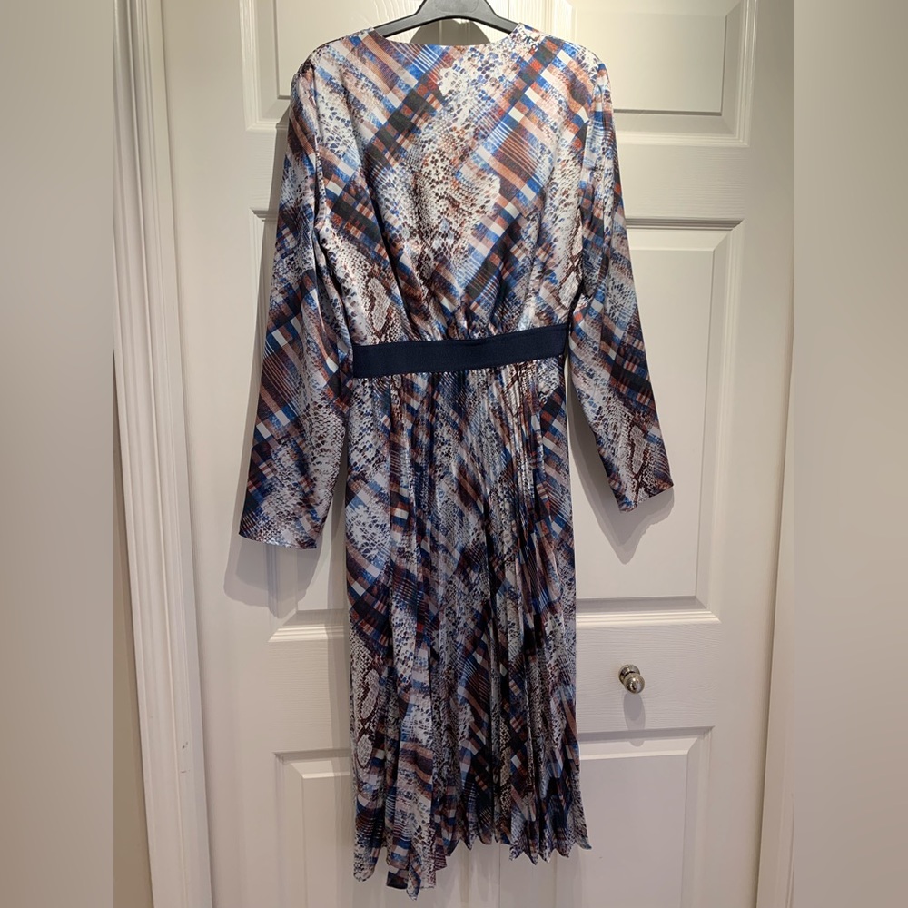 New Ted Baker London womens quartz printed midi long sleave dress Fit S-M - Picture 8 of 16